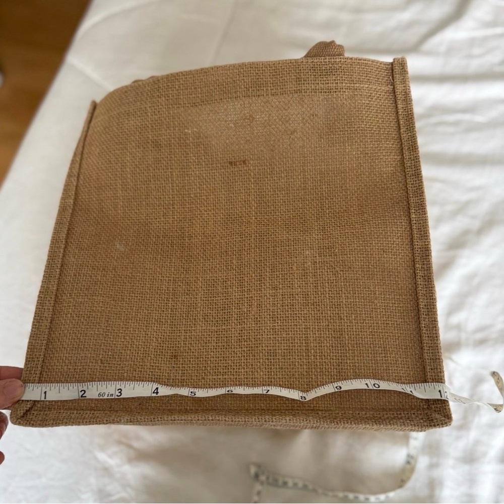 Neutral Raffia Tote Bag with Rope Handles - Picture 5 of 5